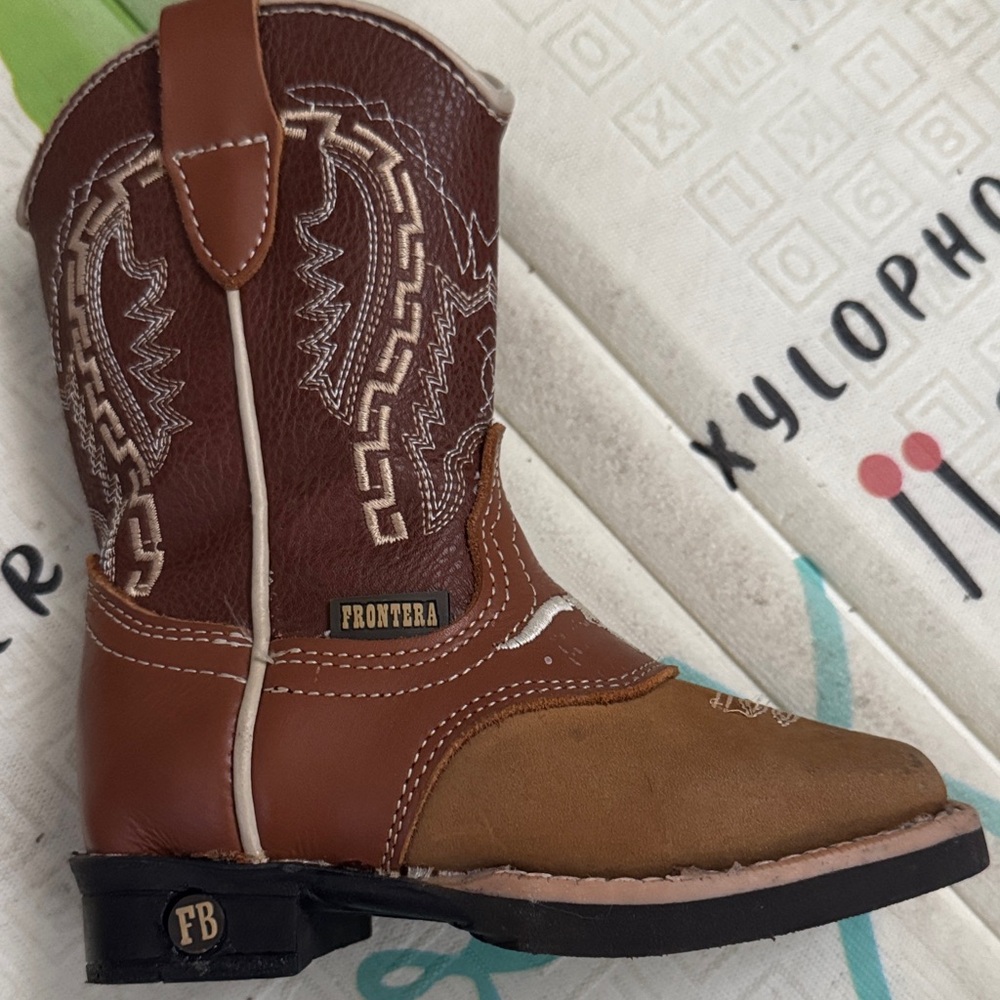 Kids Brown Western Cowboy Boots